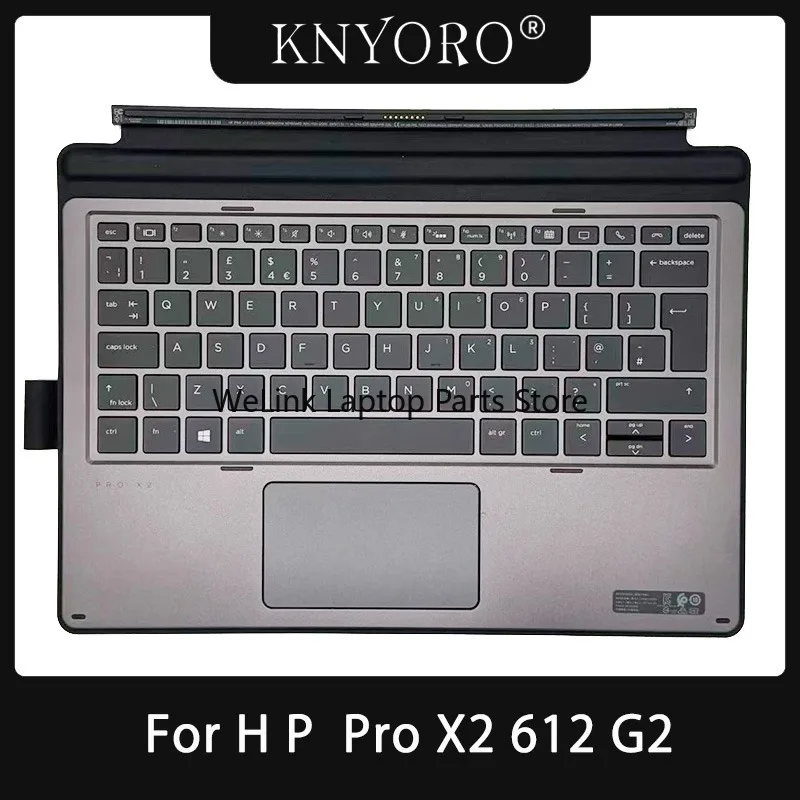 

Оригинальная новая британская клавиатура для планшета H Pro X2 612 G2, верхняя крышка с подставкой для рук, основание клавиатуры для ноутбука 918321-001 HSN-D06