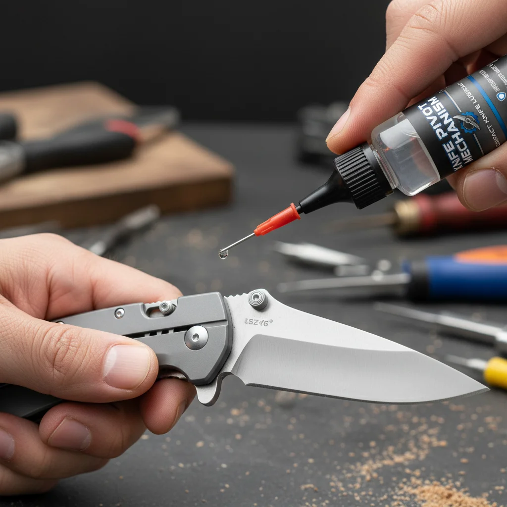 60ml Precision Knife Pivot Lubricant Oil Folding Pocket Knife Maintenance Gear Oil with Long Needle Tip Anti Rust Protector