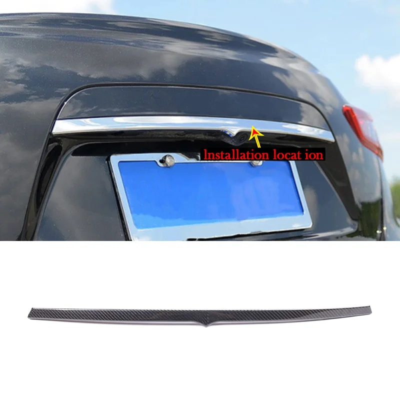 

For Maserati Ghibli 2014-2019 Real carbon fiber Car Tailgate Trim Strip Decorative Sticker Car Modification Accessories