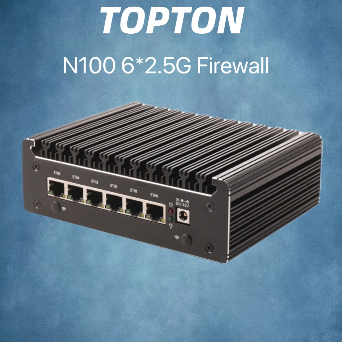 Topton Fanless Intel Pentium Gold 8505 i3 1125G4 N100 Firewall Mini PC 6xi226-V 2.5G DDR5 DDR4 NVMe SATA Proxmox pfSense