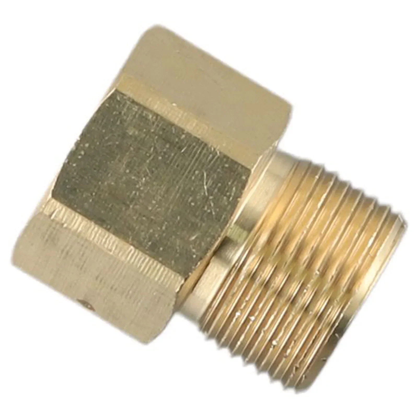 

1pcs M22 15mm Male To M22 14mm Female Metric Adapter Pressure-Washer 4500 PSI Brass Pressure-Washer Adapter Quick Fitting