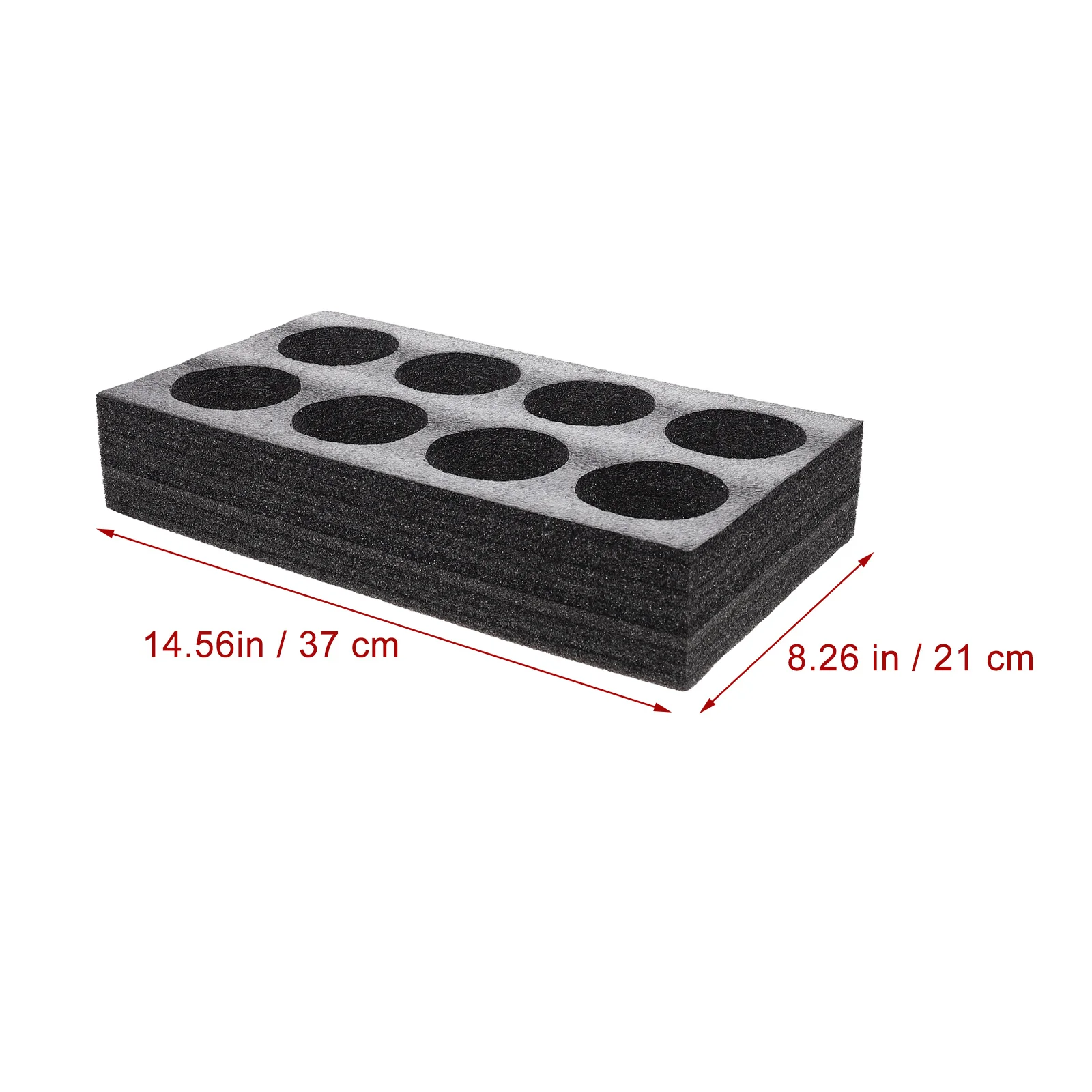 

2pcs Beverage Fixed Cup Coaster Thickened Material Black Color 8 Holes Hot Cold Drinks Carrying Prevent Leakage Easy To