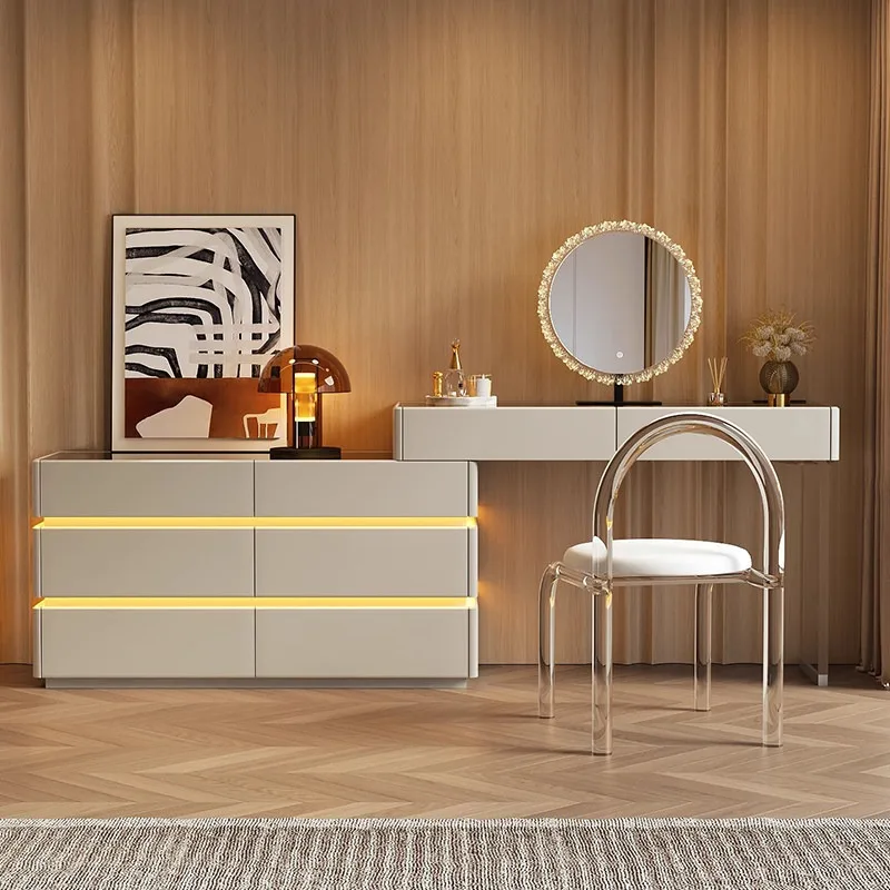 

French Kids Europe Vanity Table Drawer Girls Huge Grey House Makeup Vanity Table Adult Modern Penteadeira Feminina Furniture