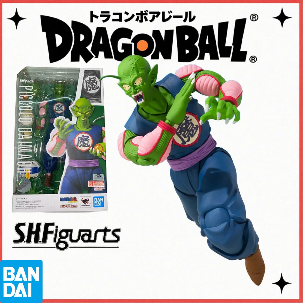 100% autêntico em estoque genuíno bandai s.h. figuarts wing-man (2024) piccolo demon king anime figura de ação coleção modelo brinquedo