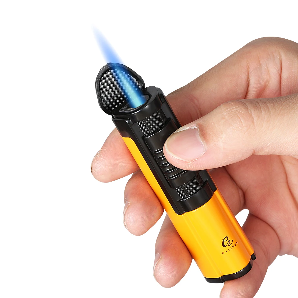 GALINER Cigar Lighter Professional Jet Butane Home Accessories Luxury Windproof Gas Torch Lighter Turbo