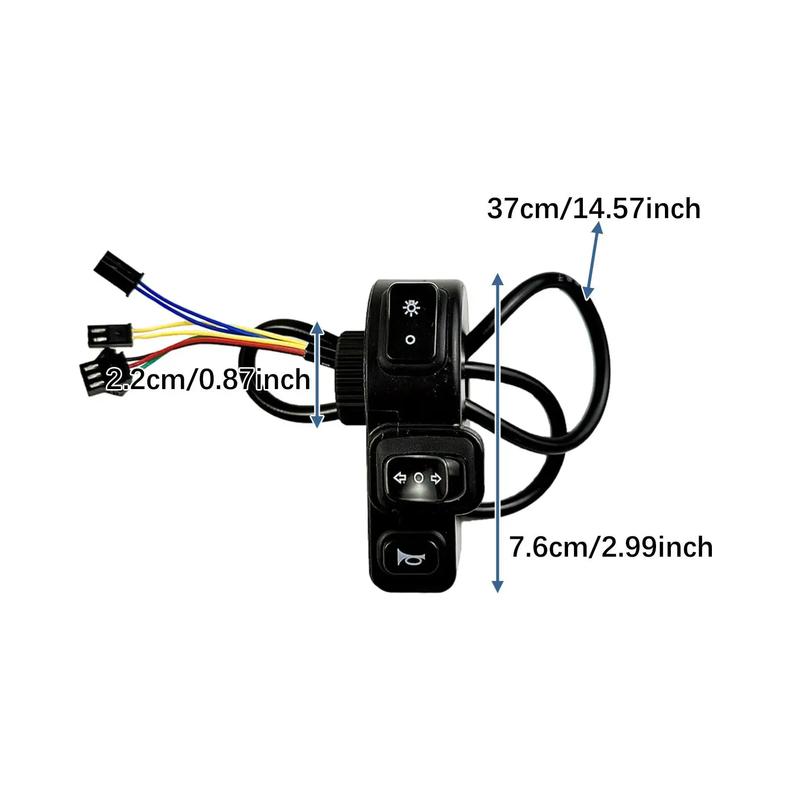 

High Performance 3 in 1 Ebike Control Switch Waterproof Turn Signal Horn Light for Electric Bicycle Scooter Upgrade