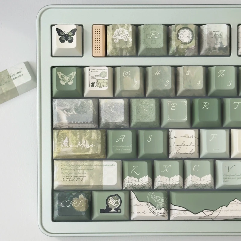 Muse Loves Compassion Theme Keycap Set PBT Cherry Profile Custom Sublimation 138keys Keycaps for Mechanical Keyboard Accessories