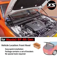 Puntales de capó para Mazda 3 Axela BP 2019-2025 Mazda3, soporte de elevación modificado, amortiguador, varillas amortiguadoras, accesorio de pistón de resorte de Gas