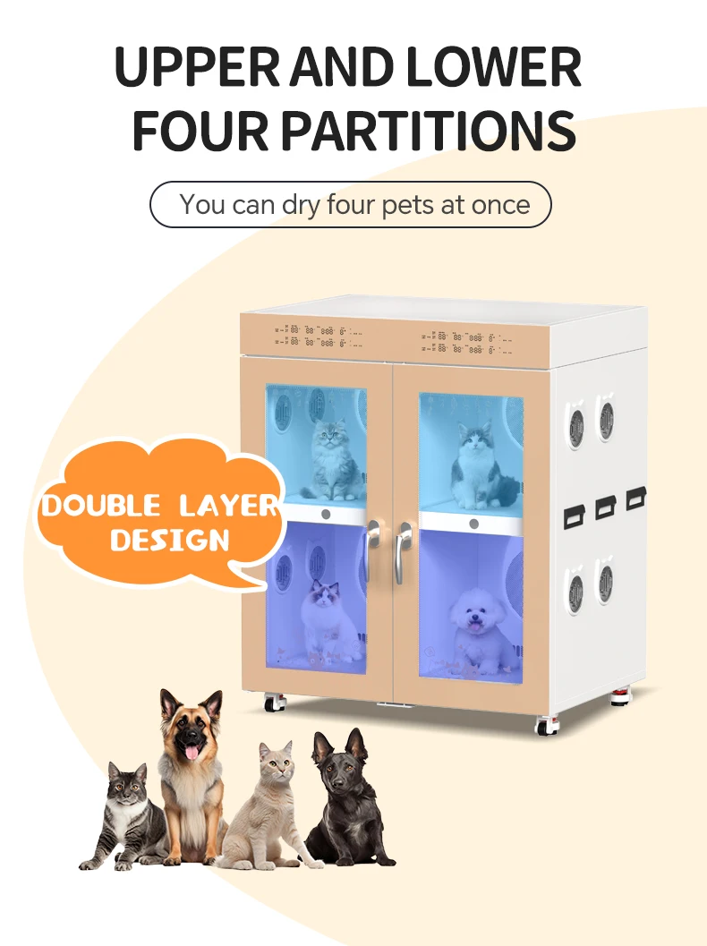 Ultra-Quiet 350-Liter Smart Pet House Furniture Stainless Steel Plastic Easy Clean Quick-Drying For Home Use Animals