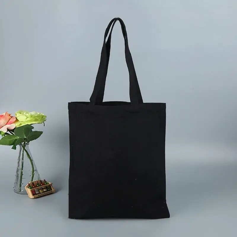 Custom Logo Tote Bag Women Canvas Women Shoulder Bag Eco-friendly Storage Reusable Foldable Shopping Bag Student Tote Bag Diy