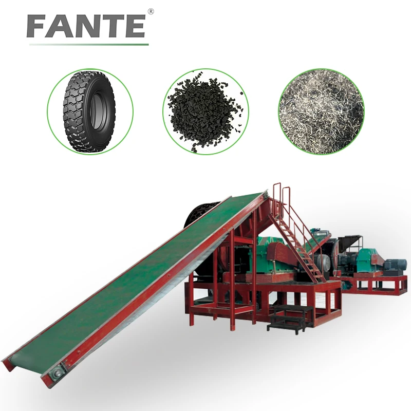 Automatic Waste Granulator Hines Production Line Tire Powder Recycling