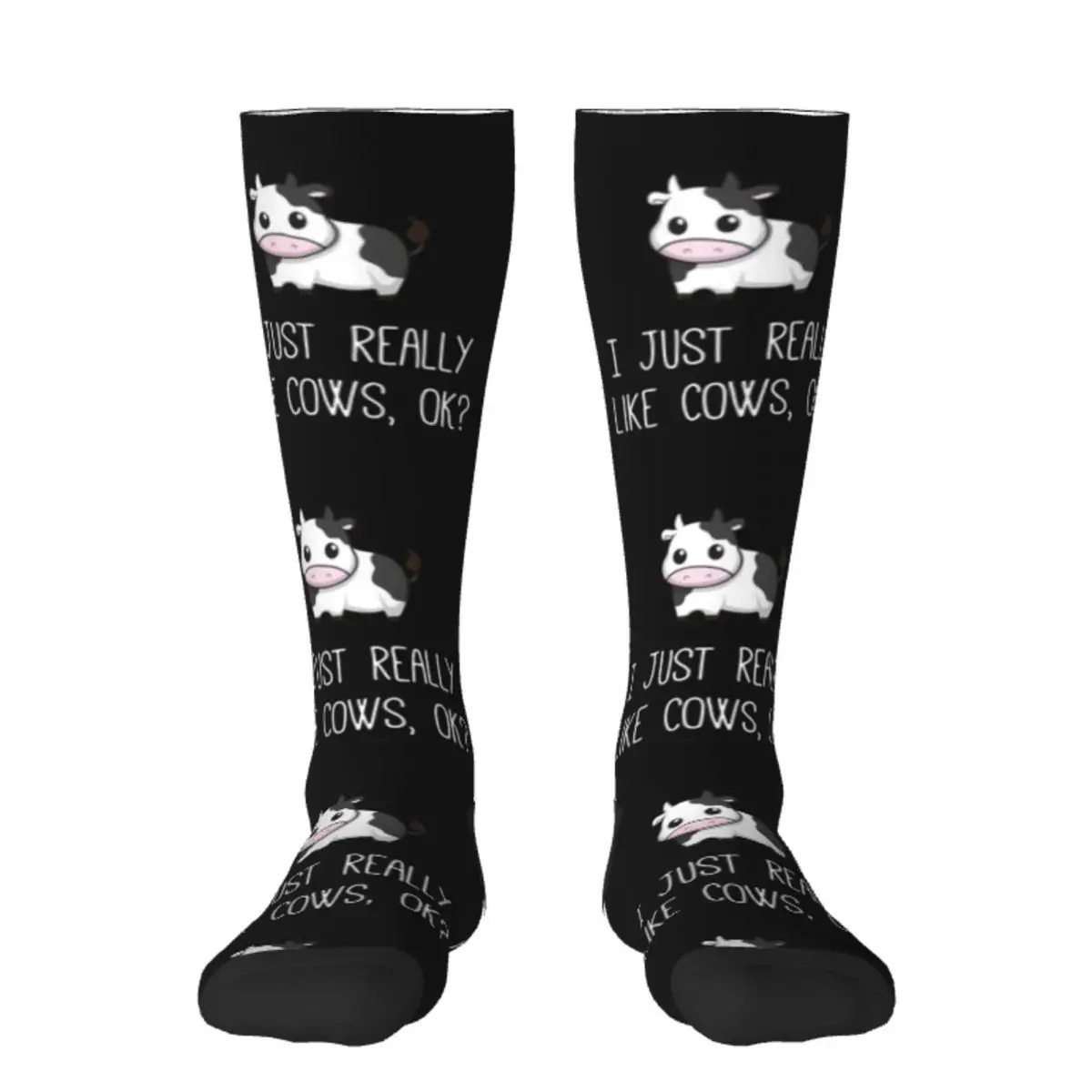 

I Just Really Like Cows Ok Socks loose fashionable Men's Socks Women's