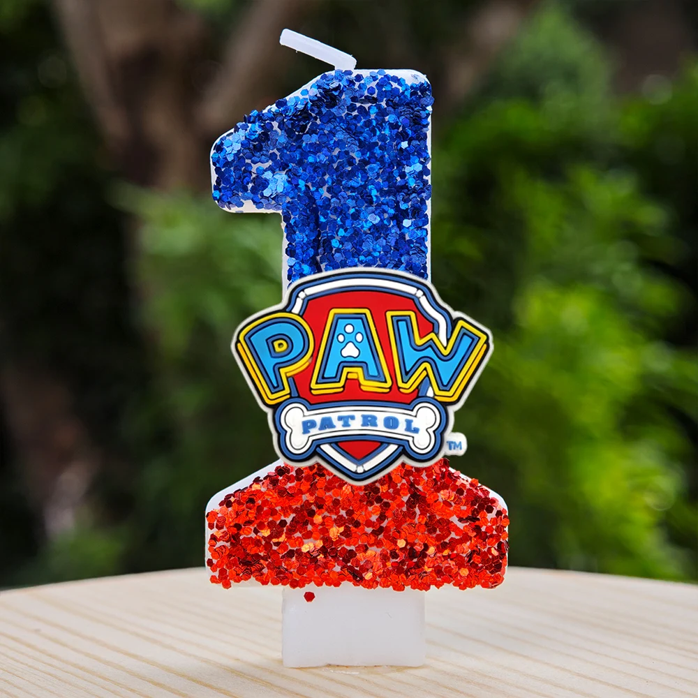 Paw Patrol Kerze 0-9 Zahlenkerze Paw Patrol Cartoon Charakter Party Kuchen Plug-in Geburtstagstorte Dekoration Babyparty Geschenk