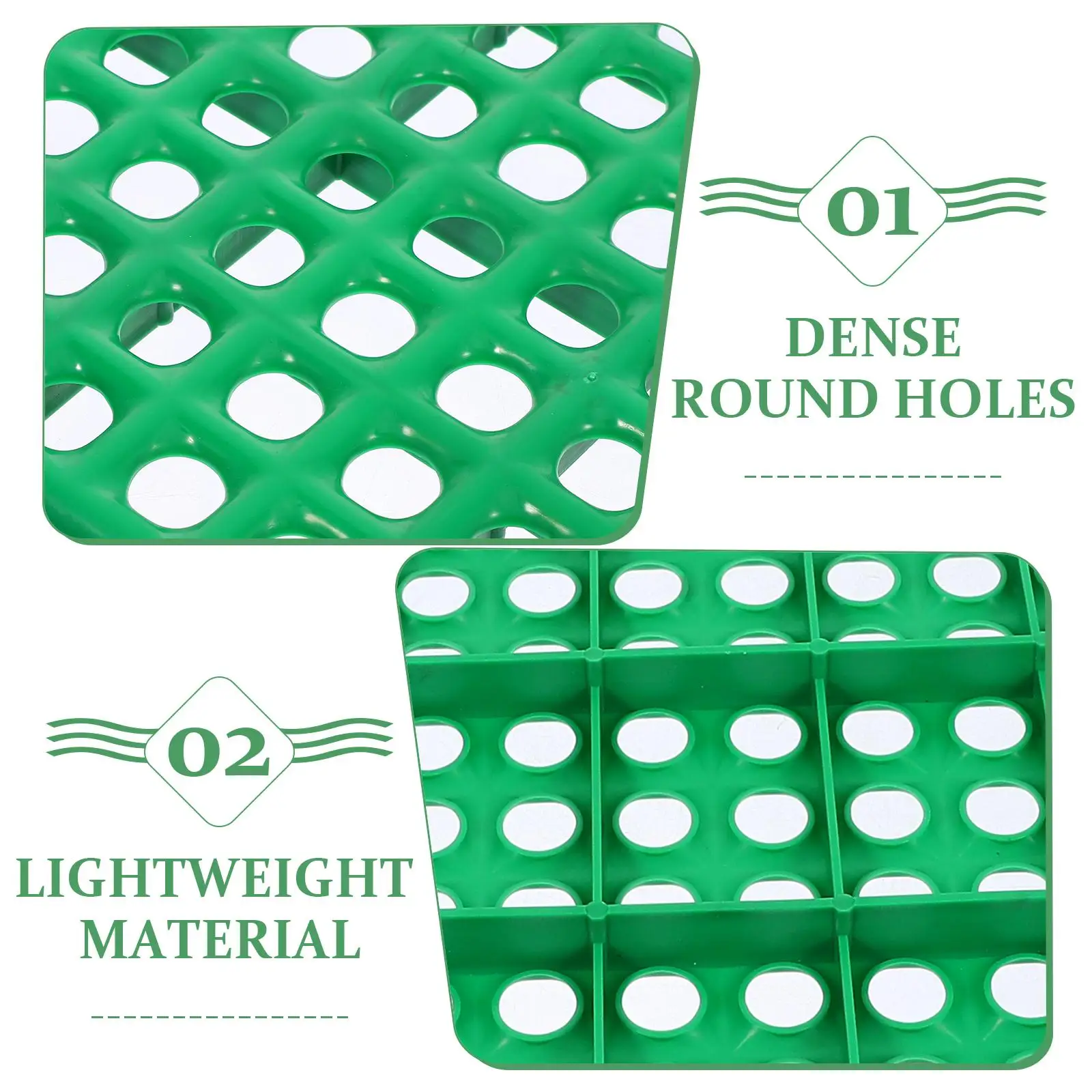 

Rabbit Floor Pet Mat Rabbit Cage Drain Pad Cleaning Plate Feet Base Pad Hamster Board Plastic Circular Hole Easy Clean Odor