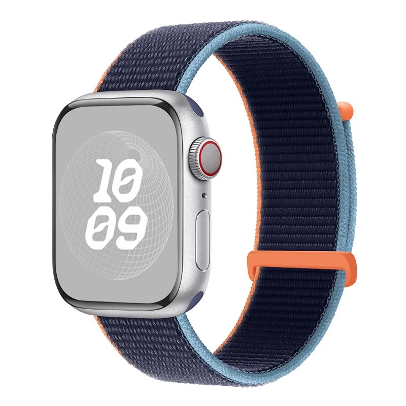 النايلون حلقة حزام ل سوار ساعة يد آبل الترا-2 49 مللي متر 41-40 مللي متر الرياضة فخر سوار iwatch العصابات Series10 6 5 4 3 9 8 se 7 44 مللي متر 45 مللي متر #4