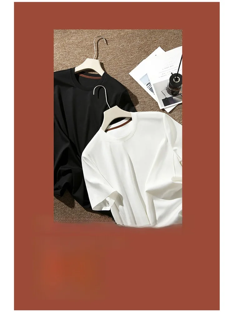Ultra-Soft Modal Cotton Men's T-Shirt Breathable Short Sleeve Casual Wear Comfortable Fit Summer Top Quality Fabric Pure Color