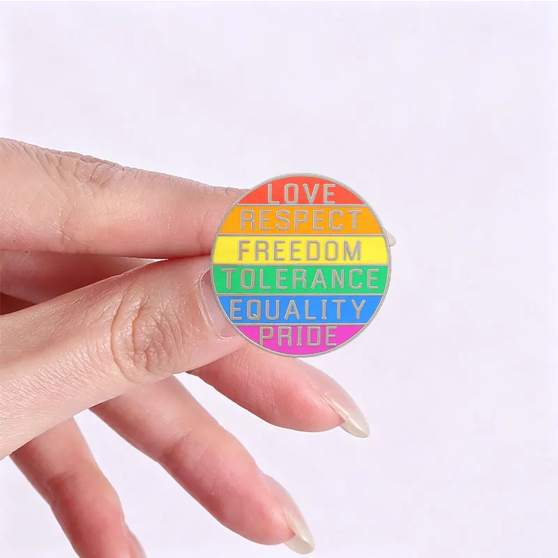 Positives Zitat zur psychischen Gesundheit, Emaille-Abzeichen, Regenbogen-Abzeichen für Gleichberechtigung, Anstecknadeln mit inspirierenden Worten, Broschen, Accessoires, Geschenke. – Detail 8