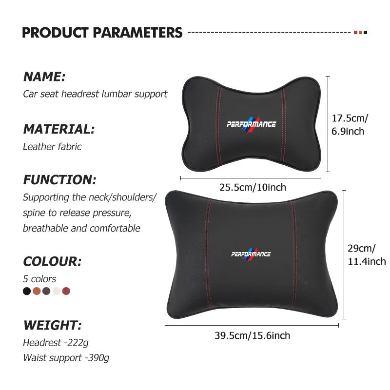 Car Lumbar Support Neck Pillow Waist Support Backrest Cushion For BMW E91 E92 E93 E60 F10 F30 E39 E36 E87 X3 X5 E70 E46 E90 view 6