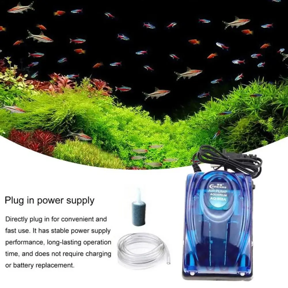 Single/Double Holes Aquarium Oxygen Air Pump Low Noise Water Proof Hydroponic Oxygen Aerator Ultra Silent Small Oxygen Machine