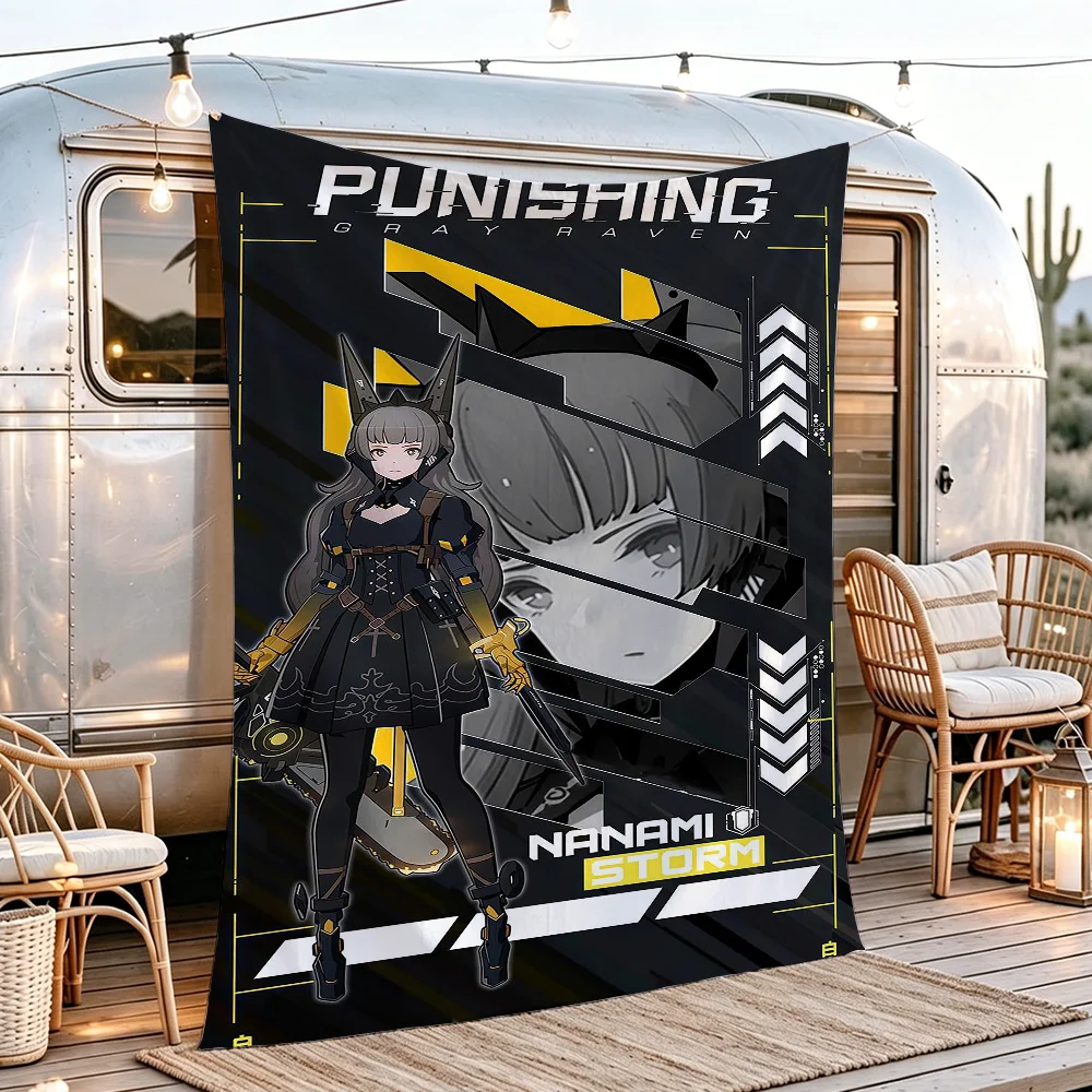 Game P-Punishing Gray Raven Flag Tapestry Outdoor Party Bedroom Living Room Dormitory Decorative Themed Wall Hanging Banner Gift