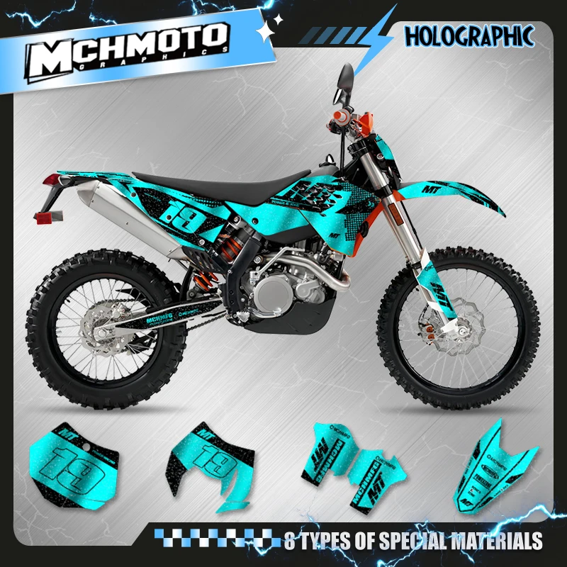 MCHMFG For KTM SX SXF 2007-2010 EXC XCW 2008 2009 2010 2011 Motorcycle Graphics Background Decal Stickers Kit 012