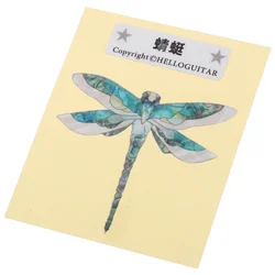 Unique Design Guitar Stickers Headstock Decals Acoustic Inlays Musical Instruments Parts Accessories Magnolia Bird Pattern Easy