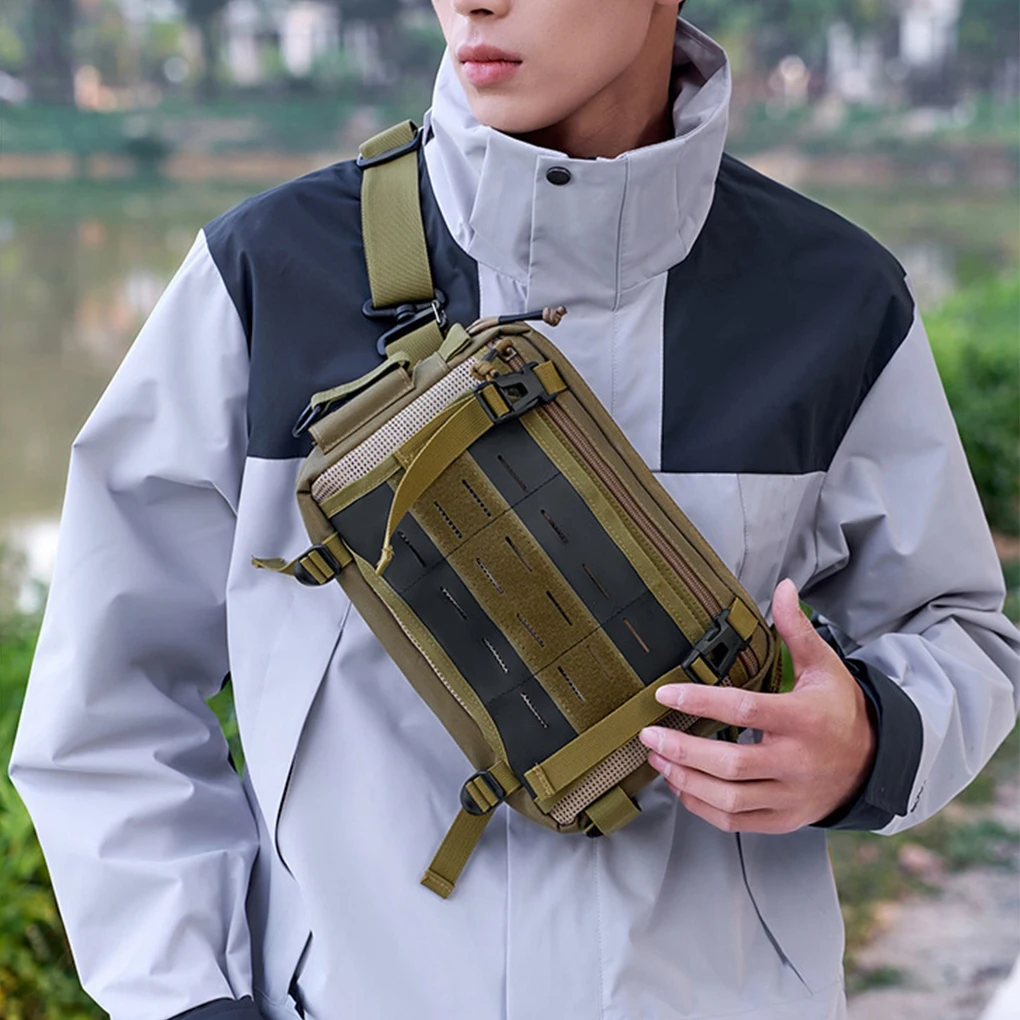 

Stylish Sports Bag Breathable Load Waist Bag Tacticals With Waterproof Fabric Compact Multi-layer green