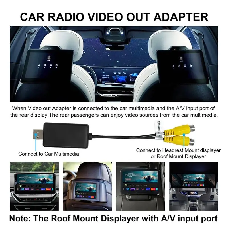 USB Video Output Cable Adapter Cable Large Screen USB To CVBS Video Conversion Cable For Android Multimedia Android TV Player-N3