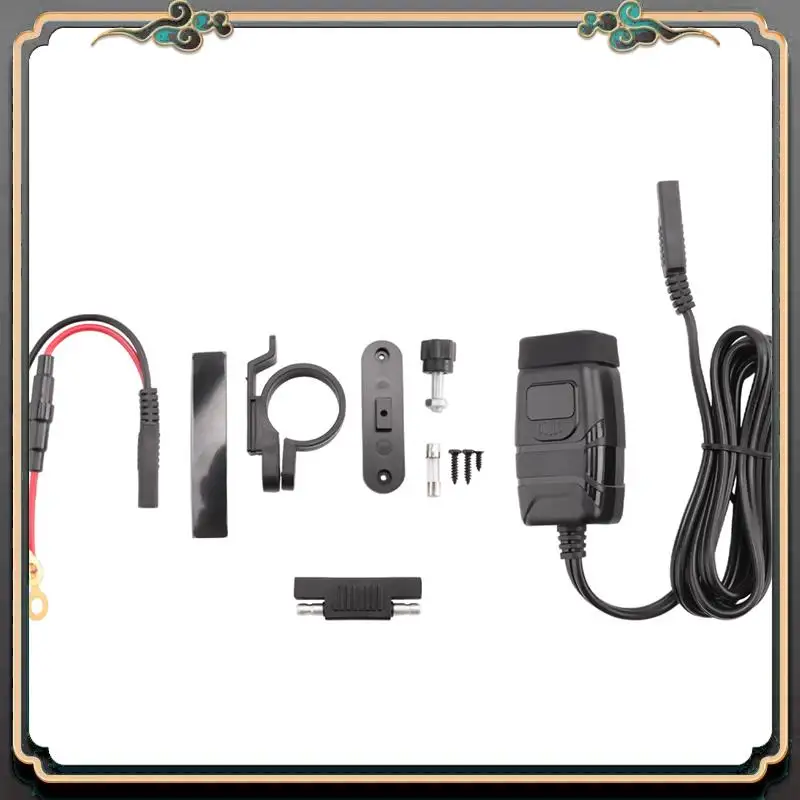 

M45K-Motorcycle Phone Charger Dual USB Type C PD Charger Quick Charge 3.0 Charger With Voltmeter & ON/Off Switch