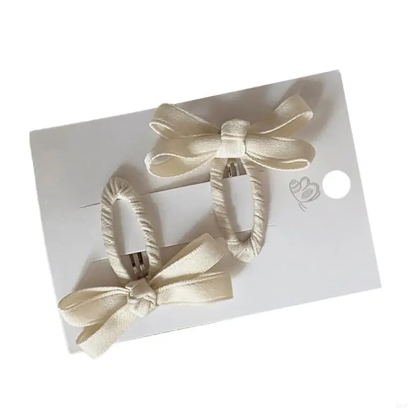 581F 2 قطعة مقاطع شعر الطفل المألوف Bowknot تصميم دبابيس الشعر الاتجاه مشبك شعر الحلي للفتيات الاستخدام اليومي