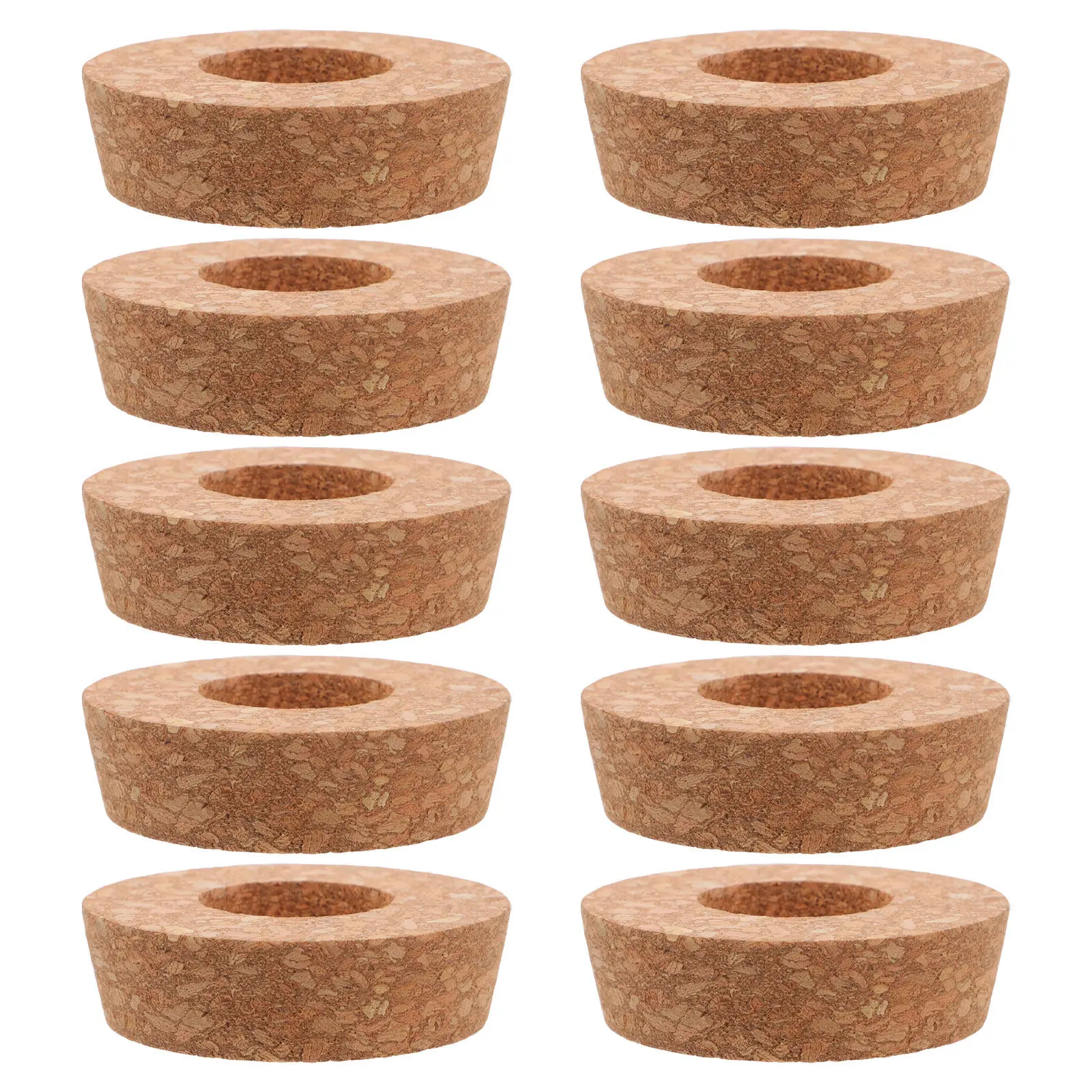 10Pcs Hydroponic Cork Stoppers for Glass Jars 6.5cm Center Hole Planter Lid Airtight Replacement for Water Propagation Plants