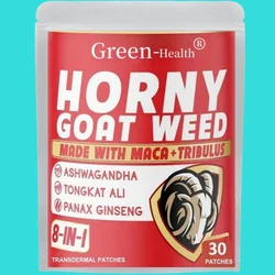 Horny Goat W e e d Transdermal Patches,with Maca, Tribulus, Ginseng - Performance and Energy Support 30 Patches