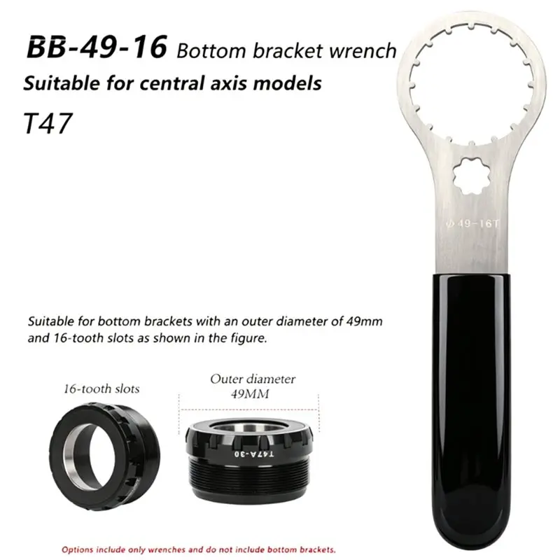 Dropship-Bicycle Bottom Bracket Wrench Spanner Repair Tool 44-16/49-16/52-16/46-24