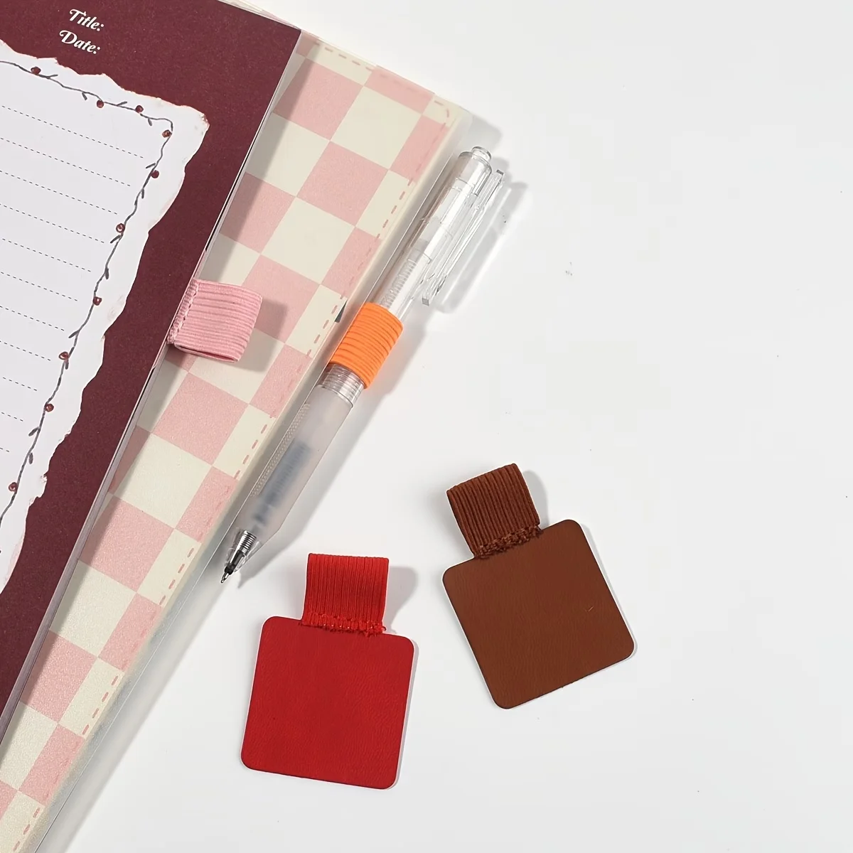 3 Pcs, Creative Self‑Adhesive Notebook Pen Case, Self‑Adhesive Pen Insert Ring, Elastic Pen Sleeve, Notebook Pen Clip