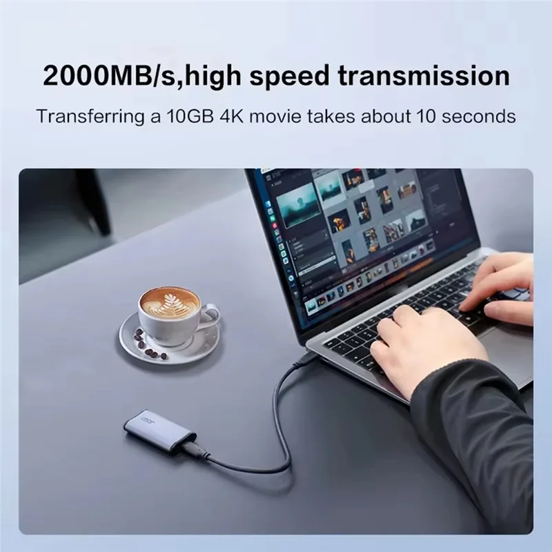 Upgraded Elite SE880 USB 3.2 Gen2 X2 Type-C External SSD 1TB Portable Solid State Drive PSSD Hard Disk For PC Laptop