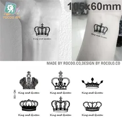 Arte corporal a prueba de agua tatuajes temporales para hombres y mujeres diseño de corona 3d tatuaje pequeño etiqueta al por mayor HC1130