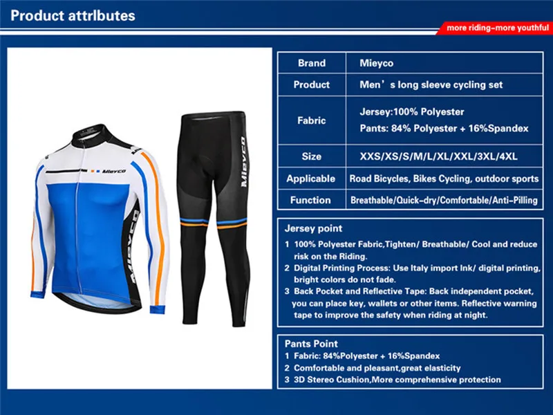 2026 Herbst-Radsportbekleidung Herren-Trainingsanzug Outdoor-Mountainbike-Bekleidung Sport-Oberteil Fitness Langarm-Anzug Schlanke Sportbekleidung – Detail 4