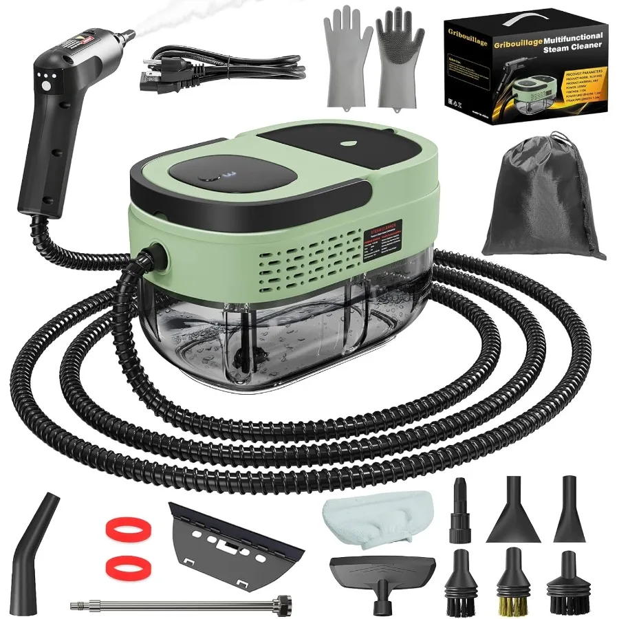 Handheld Steam Cleaner for Home 2500W High Temperature Pressurized Machine 1.6L Water Tank HandleControlled Steam Output Portab