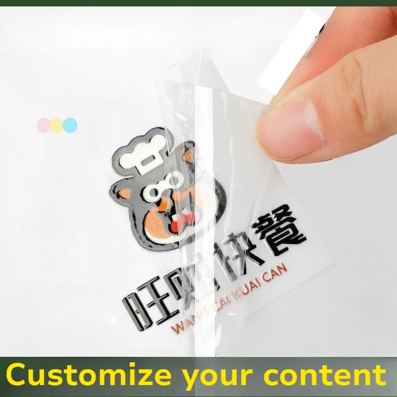 

100 Pcs 6cm Personalized Crystal Stickers Custom Any Pattern Image Adhesive Decal for DIY