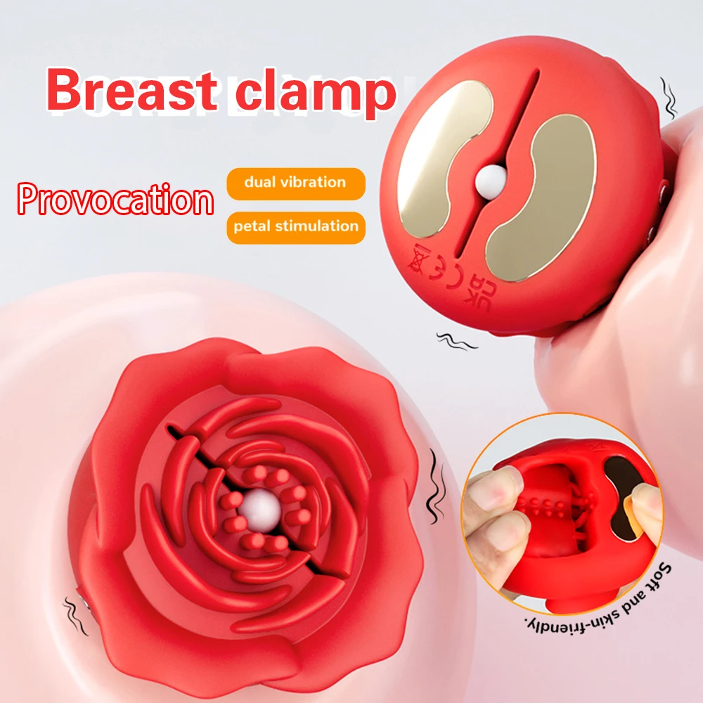 APP التحكم عن بعد الحلمة المشبك الثدي جهاز هزاز لتدليك الجسم BDSM الوثن يمزح غريب لعبة الجنس النسائية للنساء الأزواج متعة الجنس