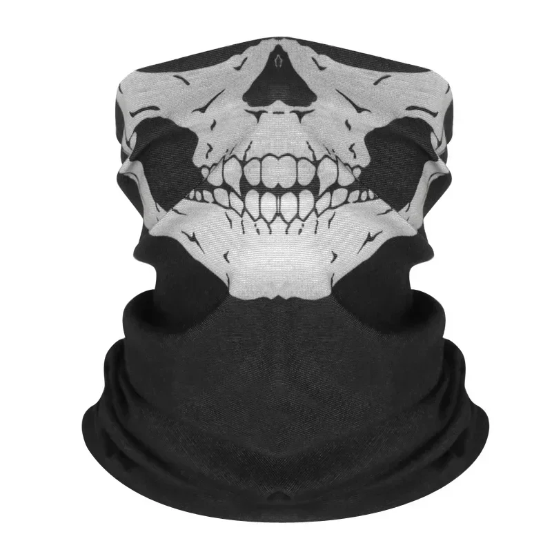 Cycling Face Mask Riding Scarf Breathable Skull Print Neck Gaiter Women Bandana Headwear Headband Snood Hiking Mask Balaclava