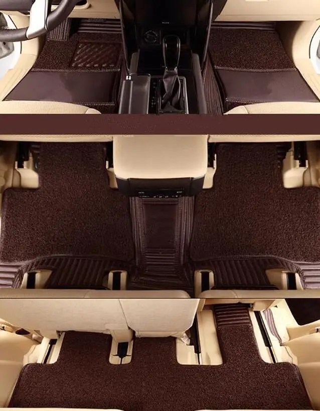 Custom special car floor mats for Toyota Land Cruiser 300 7 seats 2026-2022 High quality double layers carpets for LC300 2025