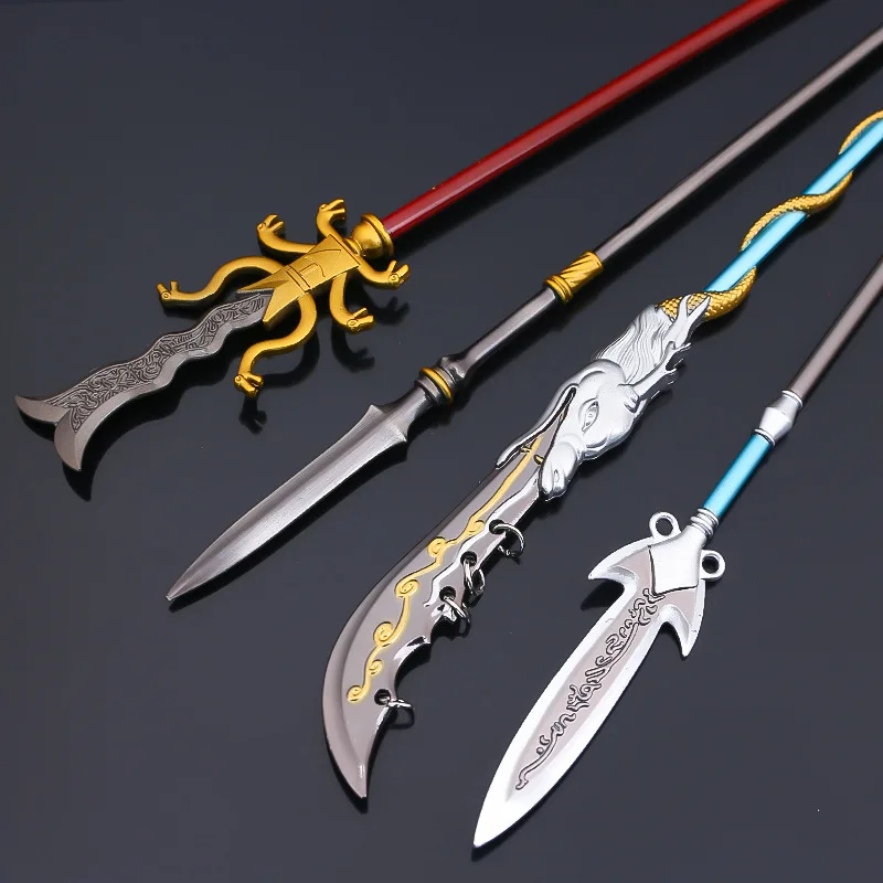 30cm Ancient Metal Cold Weapon Large Alloy Model Weapon Decoration House Decor Desktop Game Colletion Action Figure Arts Toys