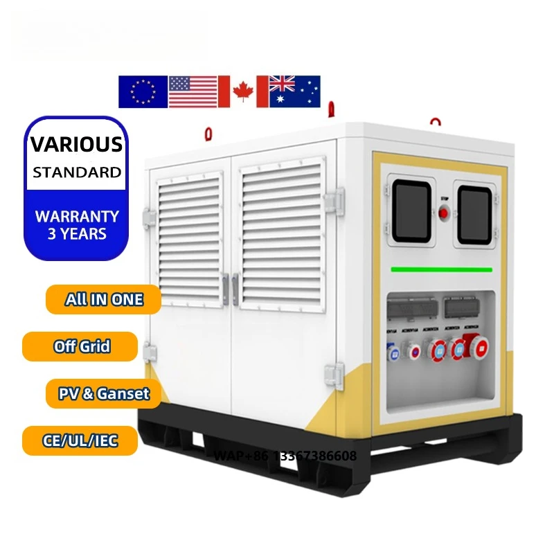 COMBINE All in One 100kWh Off Grid Mobile Power Box Generator and Solar Power System Hybrid Industrial Energy Storage System