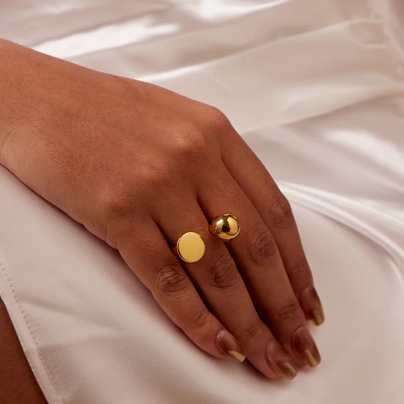 Stylish VAROLE Ball & Circle Midi Rings for Women