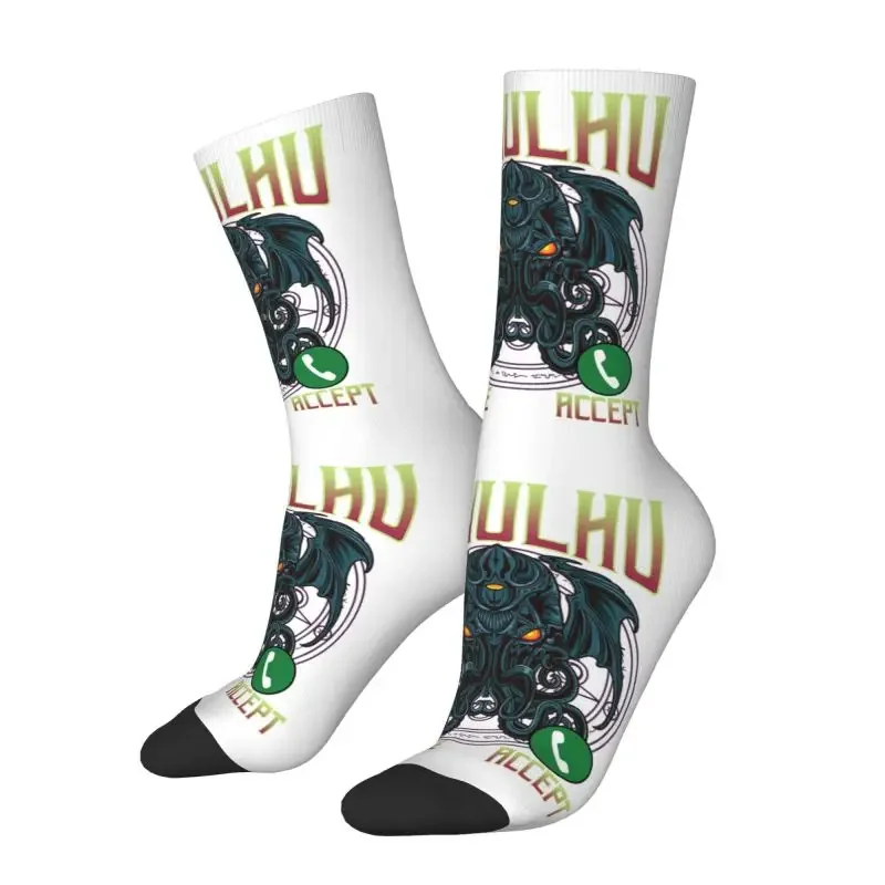 The Call Of Cthulhu Dress Socks for Men Women Warm Funny Novelty Dark Occult Mythical  Crew Socks