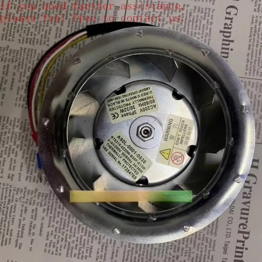 

Вентилятор двигателя шпинделя станка с числовым программным управлением FANUC A90L-0001-0536 0537 0538, охлаждающий вентилятор