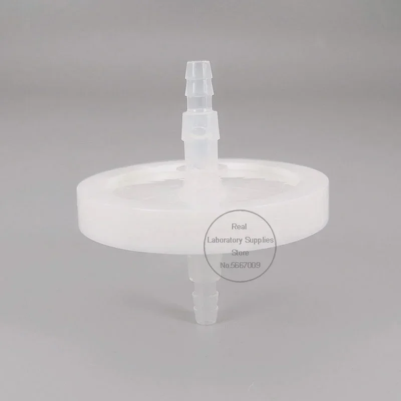 1/2/5/10pcs Lab 50mm/0.22um/Connect Φ4mm PTFE Membrane Air Filter for Air Respiration Exchange Filtration