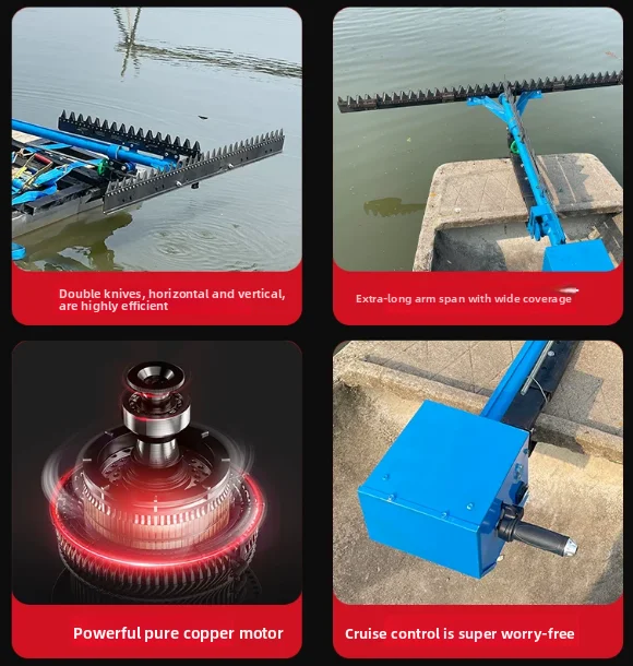48V Electric Underwater Lawn Mower Shrimp Water Grass Mower Water Grass Harvesting Electric Underwater Lawn Mower Fast Delivery