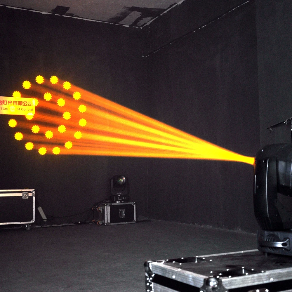 New 150W Led Spot Moving Head Light Halo RGB 3IN1 Color Ring Belt Chasing Dual Effect 24 Beam Prism 17 Channels Frost Rainbow